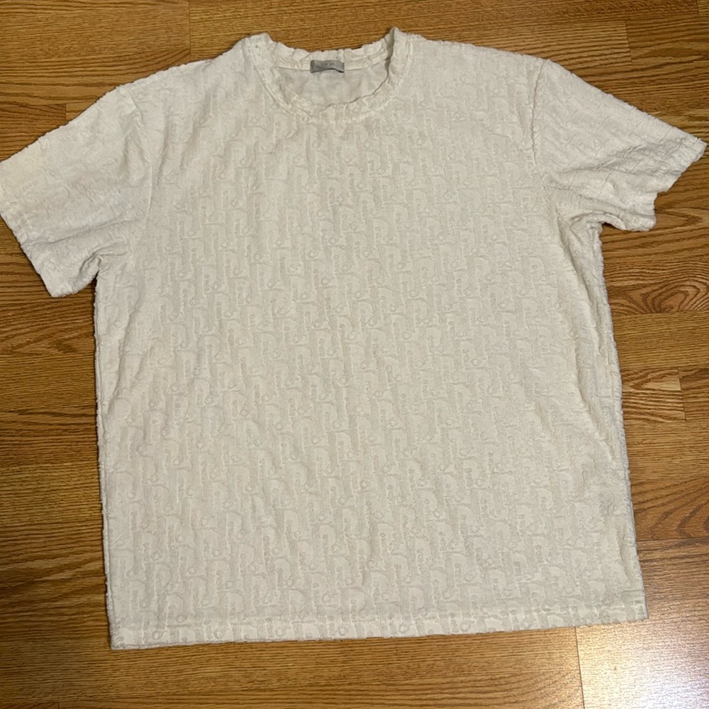 Dior used Off-White Terry Cotton Jacquard tshirt XXL